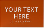 ADA CENTRAL SIGNS - 6" X4" Personalized Custom Sign- Tactile Graphics Grade 2 Braille Text | ADA Compliant Wall Mount Plastic Signs For Schools, Offices, Businesses, Apartments & Restaurants