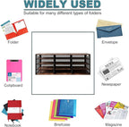 PAG-Mass Mail Sorter Adjustable Holder, Countertop Literature Organizer, Student Mailbox for Classroom, Desktop Bill Paper Organizer for Office Home School, 12 Compartments, Brown