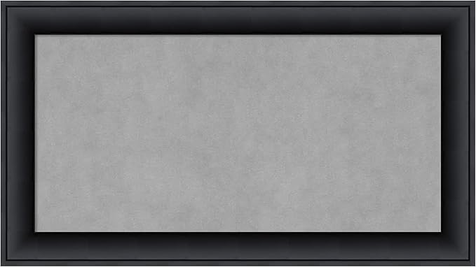 Amanti Art Black Framed Magnetic Board 15x27 Small Vision Board for use with Magnets, 100% Metal Sheet to Display Items as Office Decor or for Home Organization in mudroom, Kitchen or Kids Room