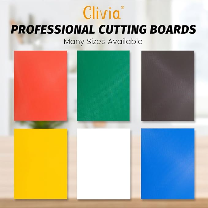CMI Commercial Grade Cutting Board for Kitchens,Plastic Chopping Board, 18 x 24 x 1/2 Inch, Multi-Color 6 of Pack Set,NSF Certified,for Vegetable Meat or Cheese