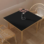 Zinkooat Leather Table Cover,1.8mm Thick,40x40 Inch Table Protector,Table Protector for Dining Room Table,Dining Table Cover,Table Cover Protector.(Black+Gray,40x40)