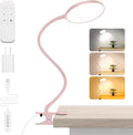 iFalarila Reading Light with Remote, LED Desk Lamp Clip on [1H Timer & Nightlight] RA>95 Dimmable Flexible Gooseneck, Reading Lamp with Clamp for Table - 4.7'' (Adapter Included)