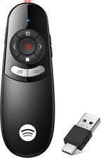 Presentation Clicker Compatible with Bluetooth 5.1 & RF 2.4GHz Dual Modes Long Range Wireless Presenter Clicker Remote Powerpoint Clicker Slide Clicker for Office Classroom Teacher Powered by AAA
