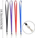 Beebel Blue Lanyard Bulk Lanyards for Id Badges Flat Lanyard with Badge Clip Swivel Hook 50 Pack