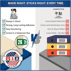 2026 Year Stickers, Doctor Stuff 2026 Chart Stickers, Safeguard Style Ringbook Sheets, Green Color Coded, USA Made Year Labels for End Tab File Folders, 270/Package, 3/4" x 1-1/2"