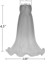 Bieye LS103S Lily Flower Blown Glass Lampshade (Amber Green, Opening I.D. 0.87" x O.D. 1")