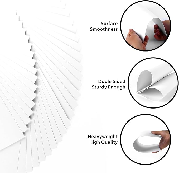 OcePor 400 Sheets White Cardstock 11” x 17”, 92lb/250gsm Card Stock, Thick Card Stock Paper, Heavy Cardstock Paper for Printer, Resume, Scrapbooks, Art, Crafts, Business Cards