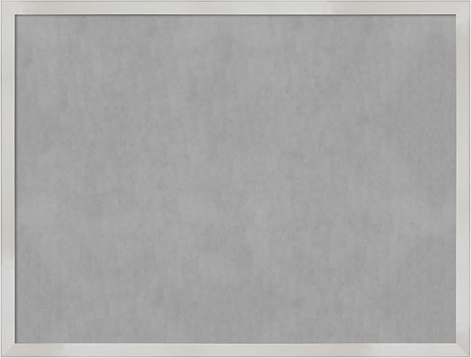Amanti Art Silver Framed Magnetic Board 19x25 Medium Vision Board for use with Magnets, 100% Metal Sheet to Display Items as Office Decor or for Home Organization in mudroom, Kitchen or Kids Room