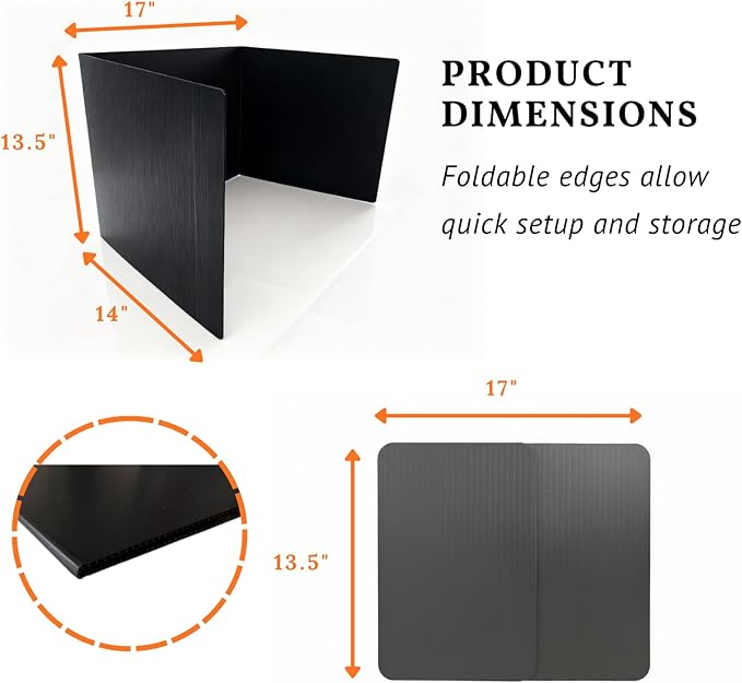 Syzornk 16-Pack Black Desk Dividers for Students, Privacy Shields Folder for Students, Durable & Waterproof Plastic Study Carrel Divider, Classroom Folders Teacher Supplies, Includes Extra Labels