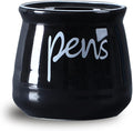 ONTUBE Porcelain Pens Holder Stand,Ceramic Pencils Holder (Black)