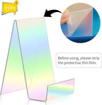 ZOEY Acrylic Book Stand with Ledge - Colorful Display Easels Plate - 5 Pack Large Holder for Books, Music Sheets, Artworks, CD, Tablet