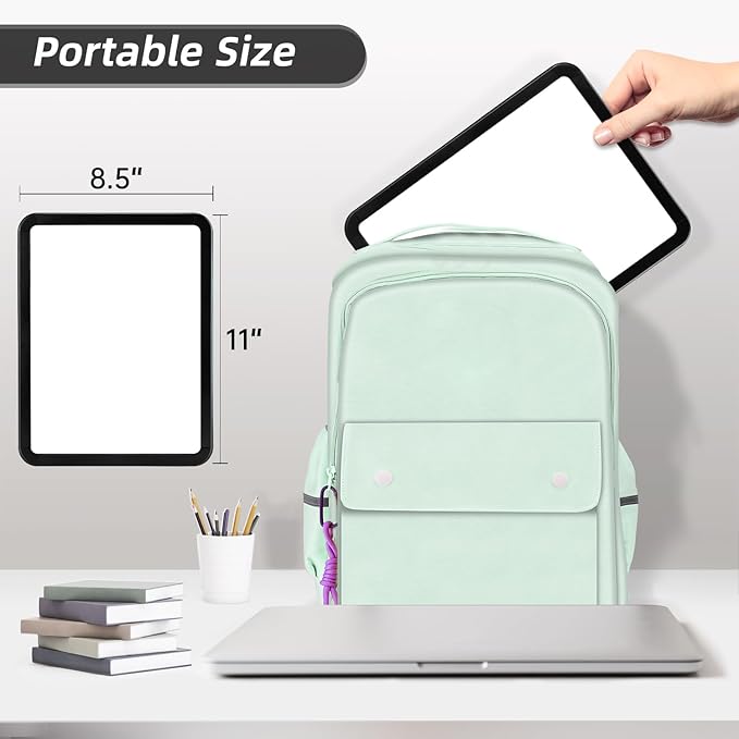 VUSIGN Small White Board Dry Erase, 8.5'' x 11'' Magnetic Dry Erase Board, Mini Whiteboard with Markers for Students, Fridge, Wall, Locker, Black