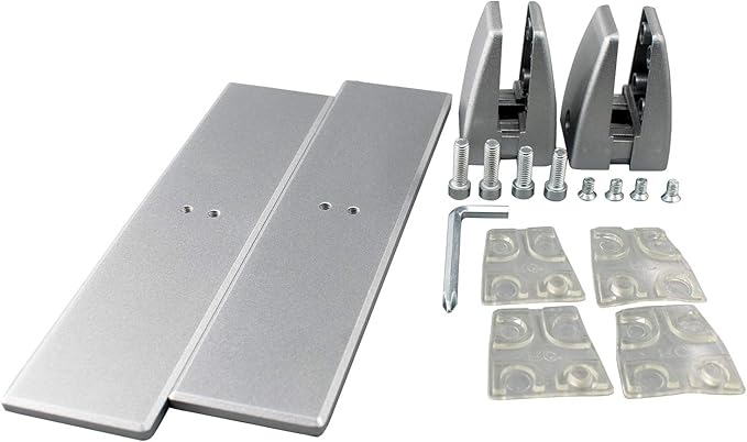 Sneeze Guard Clamp Bracket 4 Pcs Shield Base for Countertops, Heavy Duty Aluminum Partition Stand for Clear Acrylic Desktop Reception