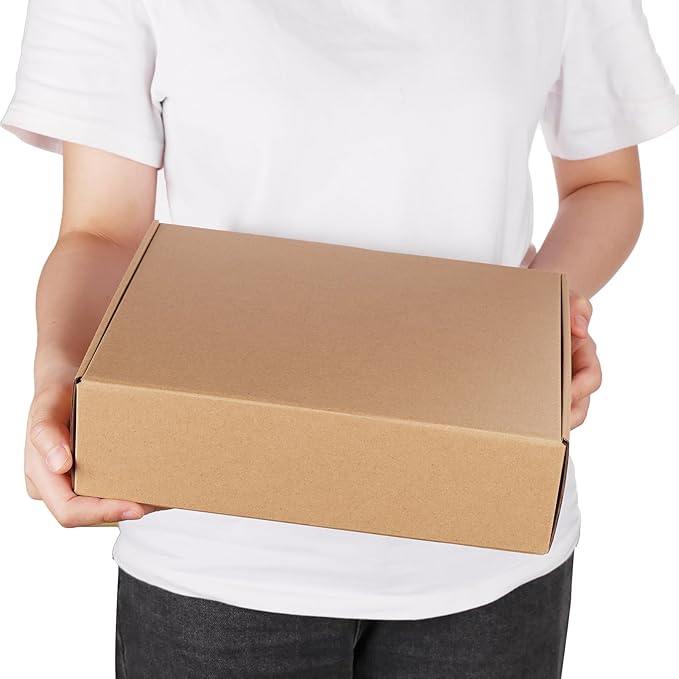 PHAREGE 11x9x3 inch Shipping Boxes Bulk 25 Pack Brown, Tab Lock Tuck Top Mailer Boxes for Packaging Small Business, Medium Cardboard Gift Boxes for Wrapping Mailing Present