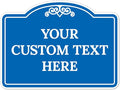 Custom Decorative Sign, Personalized Metal Sign for Business, Driveway, Home, Airbnb, Office Door Plaque, Blue Background Sign, 18x24 Inches, ACM, Fade Resistant, Made in USA by Sigo Signs