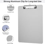 ZCZN Metal Clipboards, 18 Pack Heavy Duty Aluminum Clipboards 12 x 9 Inches, A4 Letter Sizer Document Holder with Low Profile Clip, Suitable for School, Office, Jobsite or Medical Staff, Silver