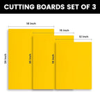 CMI Commercial Grade Cutting Board for Kitchens,Cutting Board Set,Thick White Plastic Chopping Board,24 x 18 x 1 Inch, White-Color 3 of Pack Set,NSF Approved
