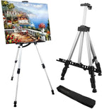 Art Easel Stand for Painting and Sign - RRFTOK Aluminum 66 Inch Metal Tripod Adjustable Portable Easels for Display - Canvas Stand for Floor Drawing - Gifts for Artists Woman or Teen Art Supplies