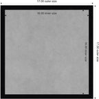 Amanti Art Black Framed Magnetic Board 17x17 Small Vision Board for use with Magnets, 100% Metal Sheet to Display Items as Office Decor or for Home Organization in mudroom, Kitchen or Kids Room
