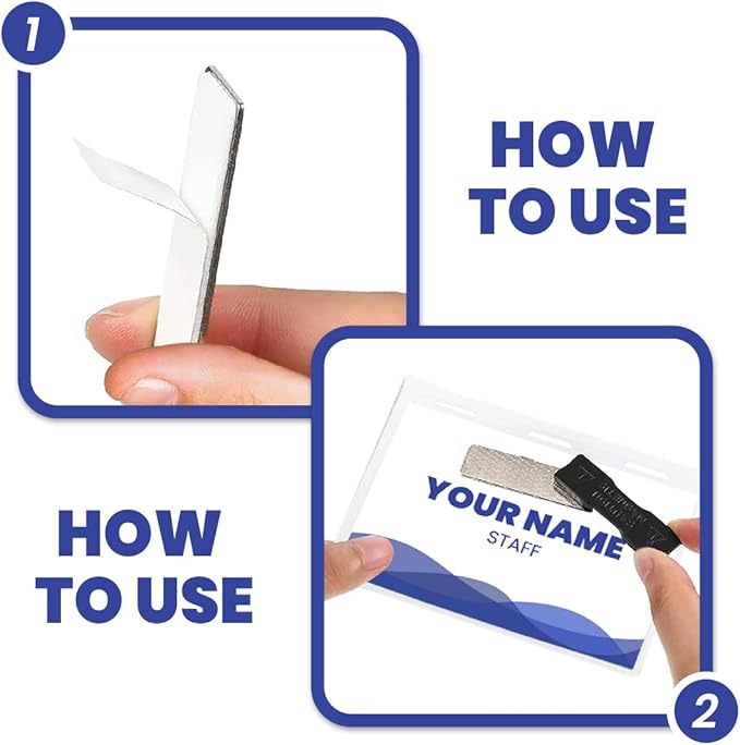 On It! 100-Pack Magnetic Name Badge Holders – 4"x3" (W x H) Clear Tags for Events & Conferences No-Damage Magnets | PVC-Free | Fits 5392 Inserts | Reusable for Trade Shows & Meetings