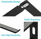 BLACK+DECKER Laptop Stand for Computer Desk, Ergonomic Laptop Stand for Desk, Lap top Riser Compatible with MacBook Notebook, Lap top Holder, Durable Aluminum Computer Riser Accessories, Black