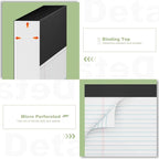 Legal Pads 8.5 x 11.75 Inch Notepad, 12 Pack White Legal Pads 8.5 x 11.75 College Ruled Notepads, Micro Perforated Desk Notepad with Study Backboard, White Notepads for School College Office Business