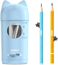 AFMAT Electric Pencil Sharpener, Pencil Sharpener for Kids, Auto in & Out, Colored Pencil Sharpeners for φ7-8mm Pencils, Rechargeable & Cordless, Fully Automatic Hands-Free for Classroom Home PSX9