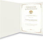 HAUTOCO 30 Packs Certificate Holders, Cream Color Diploma Folders Certificate Covers with Gold Foil Border for Letter Size 8.5x11 Cardstock, Award, Document, Graduation