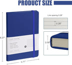 EMOMAS Lined Journal Notebook, 6Pack Hardcover Notebook for Men & Women – Journals for Writing, Work, School, Home & Daily Notes, 160 Pages – Medium A5, 5.7"x8", 100 gsm Thick Paper (Blue)