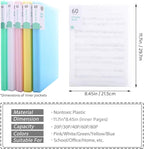 Phyxin 60-Pocket Portfolio Binder Organizer, Binder Sheet Protectors 8.5" x 11", Displaying 120 Page Plastic Folders for Documents, Document Organizer for Concert, Artwork, School & Office Use, 5 Pack