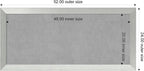 Amanti Art Silver Framed Magnetic Board 24x52 Oversize Vision Board for use with Magnets, 100% Metal Sheet to Display Items as Office Decor or for Home Organization in mudroom, Kitchen or Kids Room