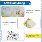 LOVIMAG Fridge Magnets 18Pcs Refrigerator Whiteboard Small Strong Magnet Classroom Kitchen Accessories Decorative Locker Set Decor Must Haves Office Calendar Refrigerador Magnetic Cute Crafts Silver