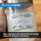 3 x 2 Rectangle Labels - Permanent, White Matte - Wax Melt, Soap, Address Labels - Pack of 10,000 Labels, 1,000 Sheets - Inkjet/Laser Printers - Online Labels