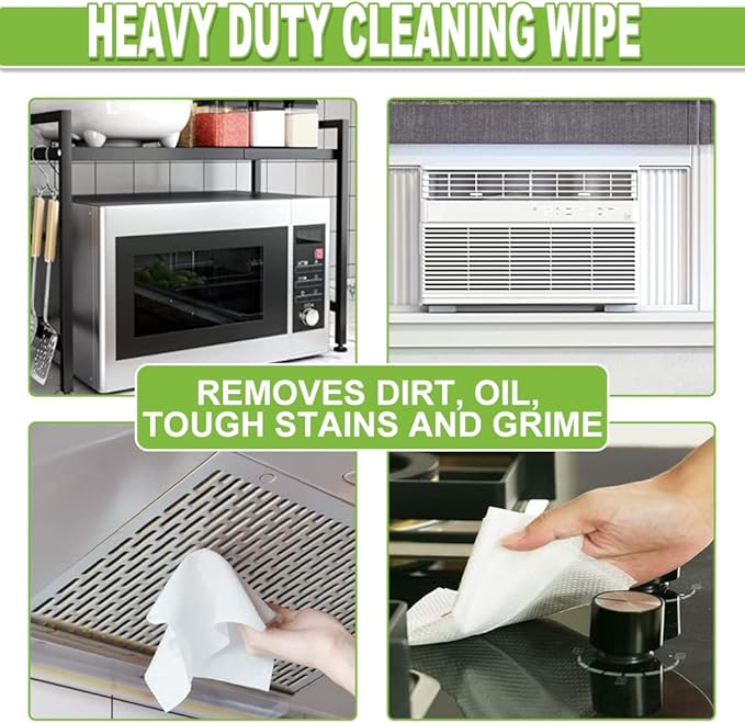 Air Jungles All Purpose Cleaning Wipes for Car and Home 70 Count, Extra Large 8" x 10" Heavy Duty for Car Interior Vinyl, Kitchen, Bathroom, Countertop, Furniture, Tool - Non-Toxic for Multi-Surface