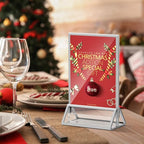 PPH-Sisy Clear Acrylic Sign Holder 5X7 with Silver Borders Display Stand, Double Sided Acrylic Picture Frames Plastic Sign Holder for Wedding Table Numbers Menu Holder (6 Pack)