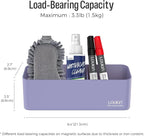 loukin Magnetic and Adhesive Marker Holder, Dry Erase Accessory Tray, Magnetic Storage Organizer for Whiteboard, Glass or Refrigerators (Purple)