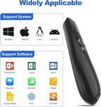 (2 Units) Presentation Clicker PowerPoint Presenter Remote: Laser Pointer Project Power Point PPT Clicker for Mac Laptop Office, Wireless Computer Clickers Slideshow Google Slide Advancer