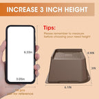 MXMZHXU Bed Risers 2 inch, 3 inch, 4 inch, 6 inch or 8 inch Heavy Duty Furniture Risers, Up to 6000 Lbs L Shaped Design Bed Lifts Blocks for Couch Desk Sofa Table (Dark Brown 4 Pack, 3 Inch)