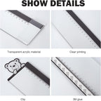 Office Desk Accessories 2pcs Multifunction Computer Monitor Memo Board - Office Supplies for Women Men Computer Sticky Note Holder Home Decor (Bear cub Monitor Memo Board)
