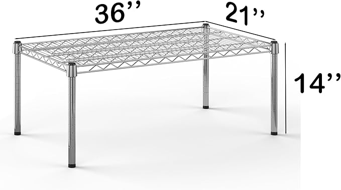 Regal Altair 21''W x 36''L x 14''H Chrome Plated Wire Dunnage Rack | Off The Floor Storage