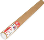 Paclord 2" x 24" Heavy-Duty Reinforced Cardboard Mailing Tube, Pack of 1 Tube with 2 Caps – Secure USPS Approved – Great for Shipping and Storing of Prints, Artwork, Posters or Documents