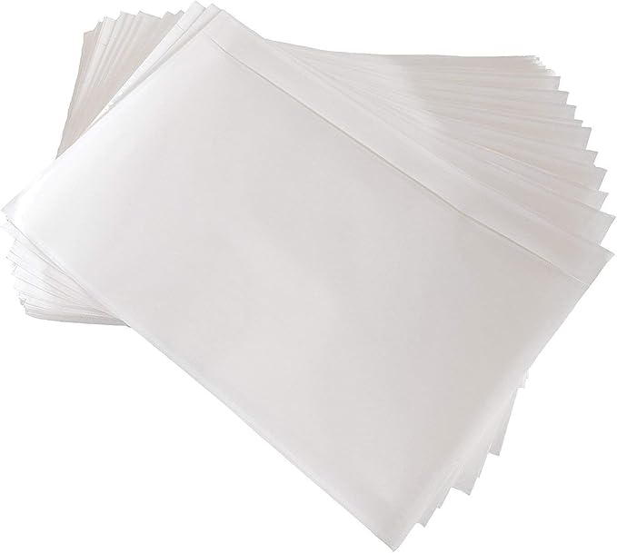 9527 Product 7.5" x 5.5" Clear Adhesive Top Loading Packing List/Shipping Label Envelopes (500 Pack)