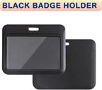 Custom Badge Holder ID Card Hold Case, Personalized Retractable Badges Holders, Customized Photo Name Badge Holder for Office Worker, Medical Staffs, Teacher, Student | Horizontal