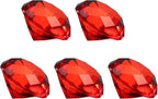 PATIKIL 5 Pcs Diamond Crystal Paperweight, 30mm / 1.18 Inch Crystal Paperweight Paper Weight for Home Office Desktop Table Decor Wedding Party Jewelry Ornaments, Red