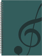 MAXCURY Blank Sheet Music Composition Manuscript Staff Paper Art Music Notebook Black 100 Pages 26x19cm (Water Blue/Ocean Blue)