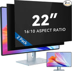[2-Pack] 22 Inch Computer Privacy Screen Filter for 16:10 Widescreen Monitor, IPROKKO Removable 22in Anti Blue Light Glare Privacy Shield, Anti Spy Security Protector for Hp Dell Asus Acer Samsung
