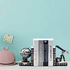 AUSTUFF Vintage Decorative Bookends, Armillary Sphere and Space Telescope Decorative Bookends, Vintage Decorative Unique Bookends for Home Office Schools