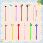 BESARME 60 PCS Cartoon Fun Pens for Adults, Cute Pens Bulk Gel Pen Prizes Classroom Rewards School Office Home Birthday Valentine's Day Classroom Gift Exchange Party Favors Goodie Bag Stuffers