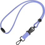 Fishent Breakaway Neck Lanyards for ID Badges, Adjustable Durable Heavy Duty Lanyard with Detachable Buckle for Keys Holder (Lavender)