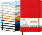 COMIX 12 Pack Lined Journal Notebooks, 240 Pages, Medium 5.5" x 8.3", Hardcover, Journaling Notebook for Work, Business Notebooks for School & Office, Journals for Women, Men